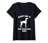 Donna Ogni giorno abbraccia il tuo cane whippet mamma Maglietta con Collo a V