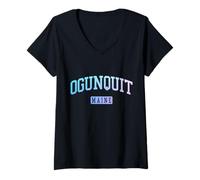 Donna Ogunquit Maine Vintage Pride Maglietta con Collo a V