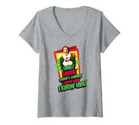 Donna Oh Mio Dio, Babbo Natale, Lo conosco, allegria Natalizia Maglietta con Collo a V