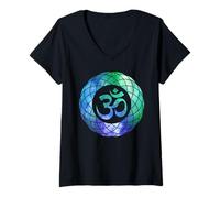 Donna OHM Tree Spiritual Yoga Outfit Meditation Maglietta con Collo a V