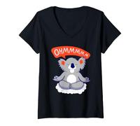 Donna Ohmmm Yoga Koala Tee I Meditazione Rilassamento Maglietta con Collo a V