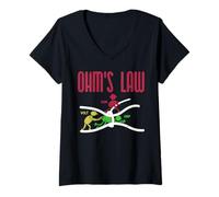 Donna Ohm's Law Maglietta con Collo a V