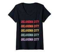 Donna Oklahoma City Maglietta con Collo a V