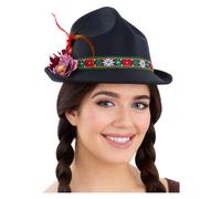 Donna Oktoberfest Cappello Nero Dirndl Trenker Tedesco Birra Costume da Festival