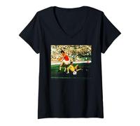 Donna Olanda V Argentina Johan Cruyff Mondiali di Calcio 1974 Maglietta con Collo a V