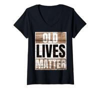Donna Old Lives Matter Fathers Day 2025 Maglietta con Collo a V