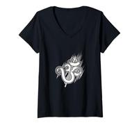 Donna Om Mandala: Peace, Harmony And Spiritual Connection Maglietta con Collo a V