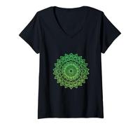 Donna Om Mandala: Peace, Harmony, And Spiritual Connection Maglietta con Collo a V