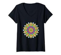 Donna Om Mandala: Peace, Harmony, And Spiritual Connection Maglietta con Collo a V