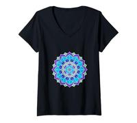 Donna Om Mandala: Peace, Harmony, And Spiritual Connection Maglietta con Collo a V