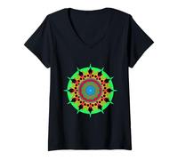 Donna Om Mandala: Peace, Harmony, And Spiritual Connection Maglietta con Collo a V