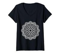 Donna Om Mandala: Peace, Harmony, And Spiritual Connection Maglietta con Collo a V