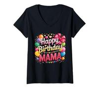 Donna OMG È il compleanno di mia mamma compleanno mamma Maglietta con Collo a V