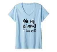 Donna OMG OH My Gourd I Love Fall Divertente Foglie d'Autunno Meme Maglietta con Collo a V