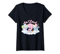 Donna On Cloud Nine 9th Birthday Squad Squad Malva Ragazze Bambini Maglietta con Collo a V