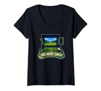 Donna One More Swing Golf Indoor Simulatore Allenamento Maglietta con Collo a V