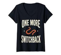 Donna One More Switchback Grafica Testo Outdoor Retro Maglietta con Collo a V