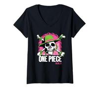 Donna One Piece Bright Jolly Roger Maglietta con Collo a V