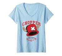 Donna One Piece Chopper Hat Collegic Maglietta con Collo a V