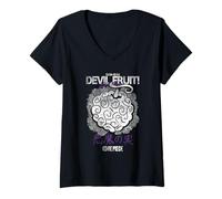 Donna One Piece Gum-Gum Devil Fruit Maglietta con Collo a V