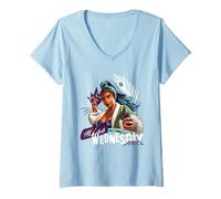 Donna One Piece Miss Wednesday Doodle Maglietta con Collo a V