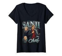 Donna One Piece Sanji Bootleg Maglietta con Collo a V