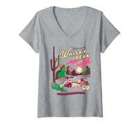Donna One Piece Whisky Peak Pirate Pit Stop Poster Maglietta con Collo a V