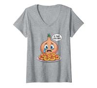 Donna Onion Is That You Bro - Maglietta Divertente con Anelli di Cipolla Maglietta con Collo a V