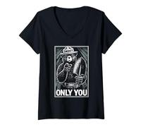 Donna Only You Classic Smokey Bear Pointing WPA Style Maglietta con Collo a V