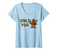 Donna Only You Outdoor Style Vintage Smokey Bear Maglietta con Collo a V
