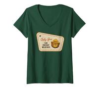 Donna Only You Park Style Smokey Bear Sign Cute Graphic Maglietta con Collo a V