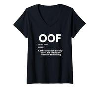 Donna OOF Definition - Funny Gaming Meme Gift for Gamers Maglietta con Collo a V