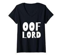 Donna OOF Lord Funny Blox Gamer Noob Streamer Meme Game OOF Sound Maglietta con Collo a V