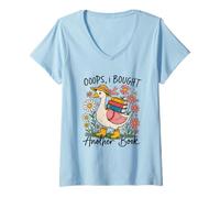 Donna Ooops Ho comprato un altro libro Goose Maglietta con Collo a V