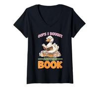 Donna Oops I Bought Another Book Biblioteca Lettore bibliofilo Maglietta con Collo a V