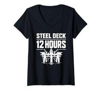 Donna Operaio Offshore Rig Worker Offshore Crew Oil Rig Worker Maglietta con Collo a V