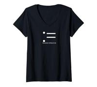 Donna Operatore di tricheco - Divertente linguaggio di programmazione per computer Maglietta con Collo a V