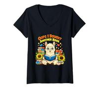 Donna Ops, Ho comprato Un Altro Libro Funny Cute Sheep Maglietta con Collo a V