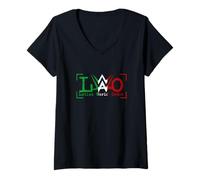 Donna Ordine Mondiale Latino Maglietta con Collo a V