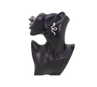 Donna Orecchini Set Moda Gioielli Metallo Argento Bling Cobra Serpente Da Festa