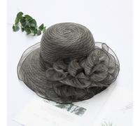 Donna Organza Chiesa Cappello da Sole Tè Pieghevole Rete Festa Matrimonio Falda