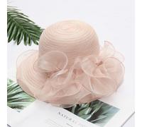Donna Organza Chiesa Cappello da Sole Tè Pieghevole Rete Festa Matrimonio Falda