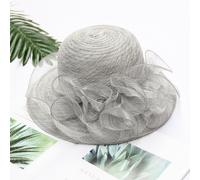 Donna Organza Chiesa Cappello da Sole Tè Pieghevole Rete Festa Matrimonio Falda
