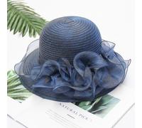 Donna Organza Chiesa Cappello da Sole Tè Pieghevole Rete Festa Matrimonio Falda
