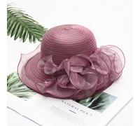 Donna Organza Chiesa Cappello da Sole Tè Pieghevole Rete Festa Matrimonio Falda