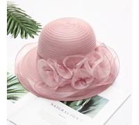 Donna Organza Chiesa Cappello da Sole Tè Pieghevole Rete Festa Matrimonio Falda