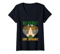Donna Orgoglio Tamil Sri Lanka Vanakkam Is My Love Language Maglietta con Collo a V