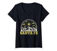 Donna Orgoglio Vintage di Santa Fe nel New Mexico Maglietta con Collo a V