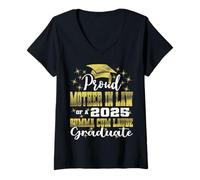 Donna Orgogliosa Suocera 2025 Summa Cum Laude Class 2025 Laureato Maglietta con Collo a V