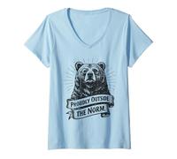 Donna Orgogliosamente al di Fuori della Norma Orso individualità pensatore Maglietta con Collo a V